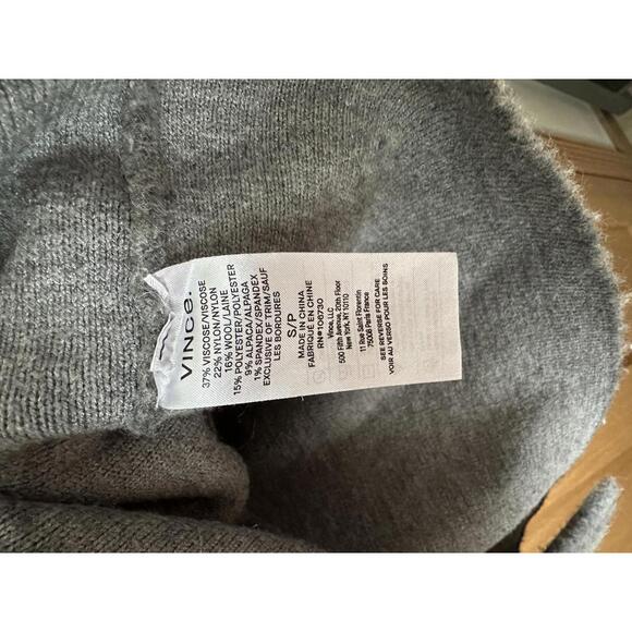 VINCE Wool/ Alpaca Blend Textured Soft Sculpted Car Coat Heather Gray size Small - Picture 8 of 15